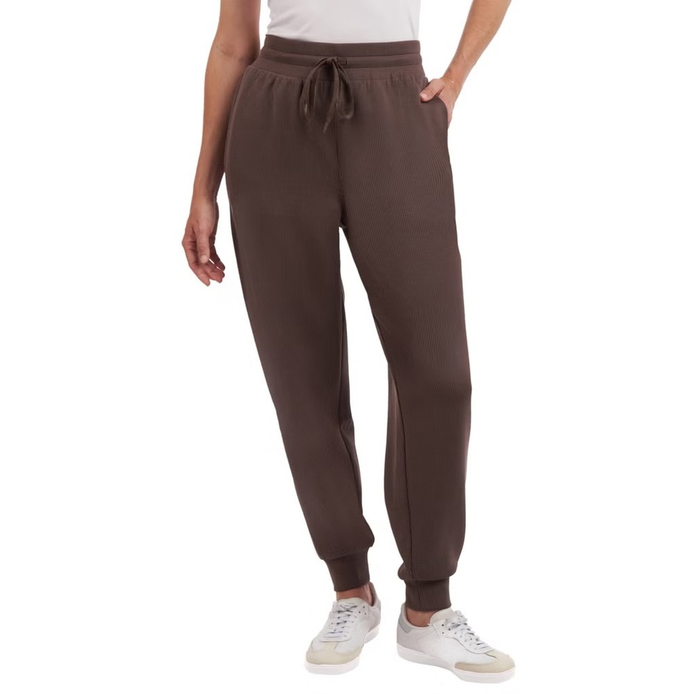 Kirkland Signature Women's Ribbed Jogger, Brown, Size: Large, New